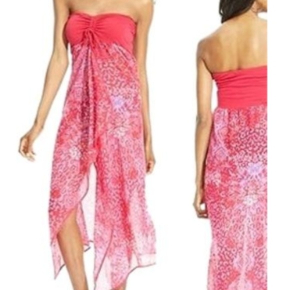 strapless beach cover up dress
